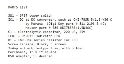 power pi partslist